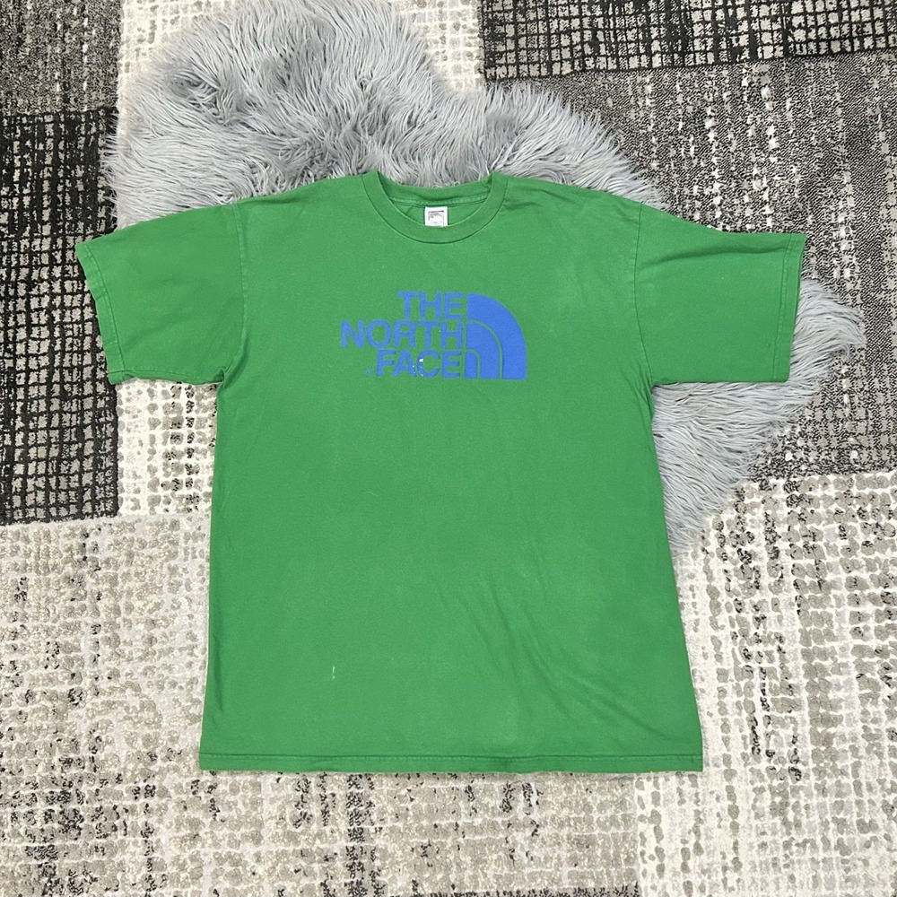 The North Face Shirt Mens Green Short Sleeve Arc Logo Ski Hiking Outdoors Xlarge